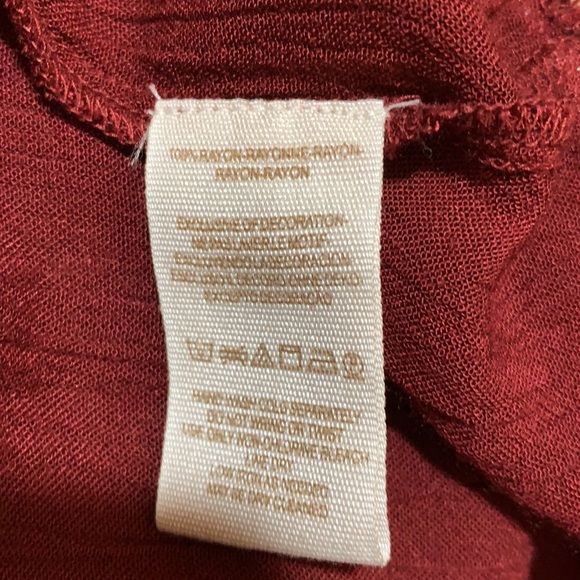 FREE PEOPLE TUNIC BOHO PEASANT SZ M BURG/CREME - Picture 10 of 10